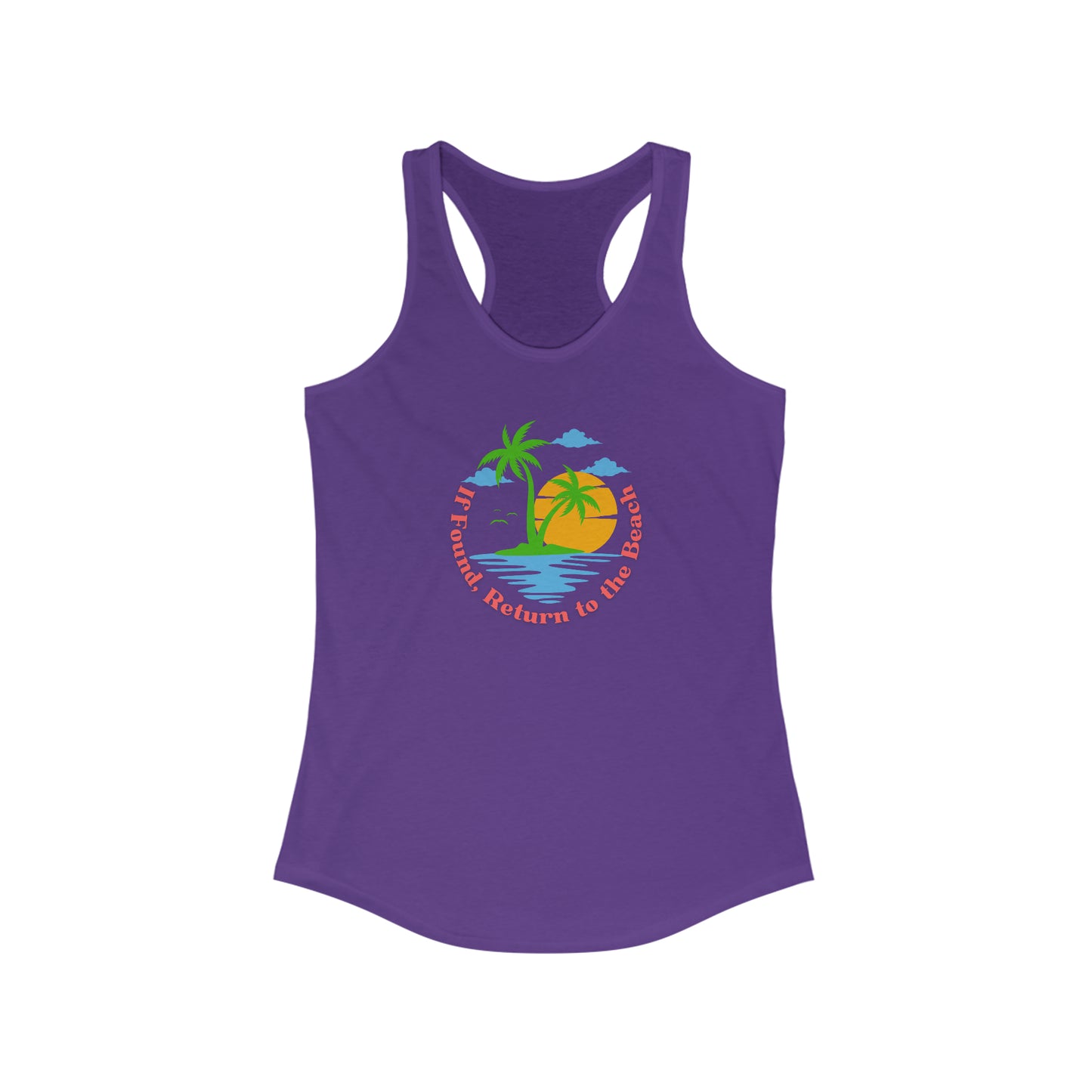 Women's If Found Return to the Beach Ideal Racerback Tank