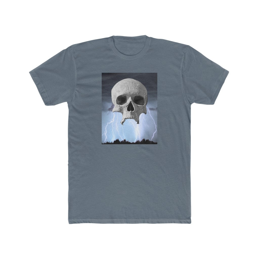 Lightning Skull- Men's Cotton Crew Tee