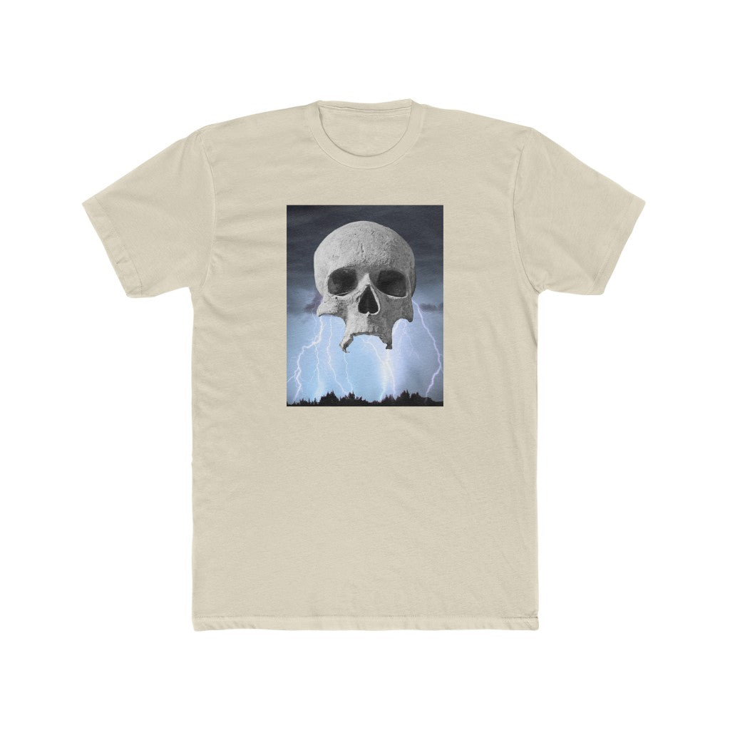 Lightning Skull- Men's Cotton Crew Tee