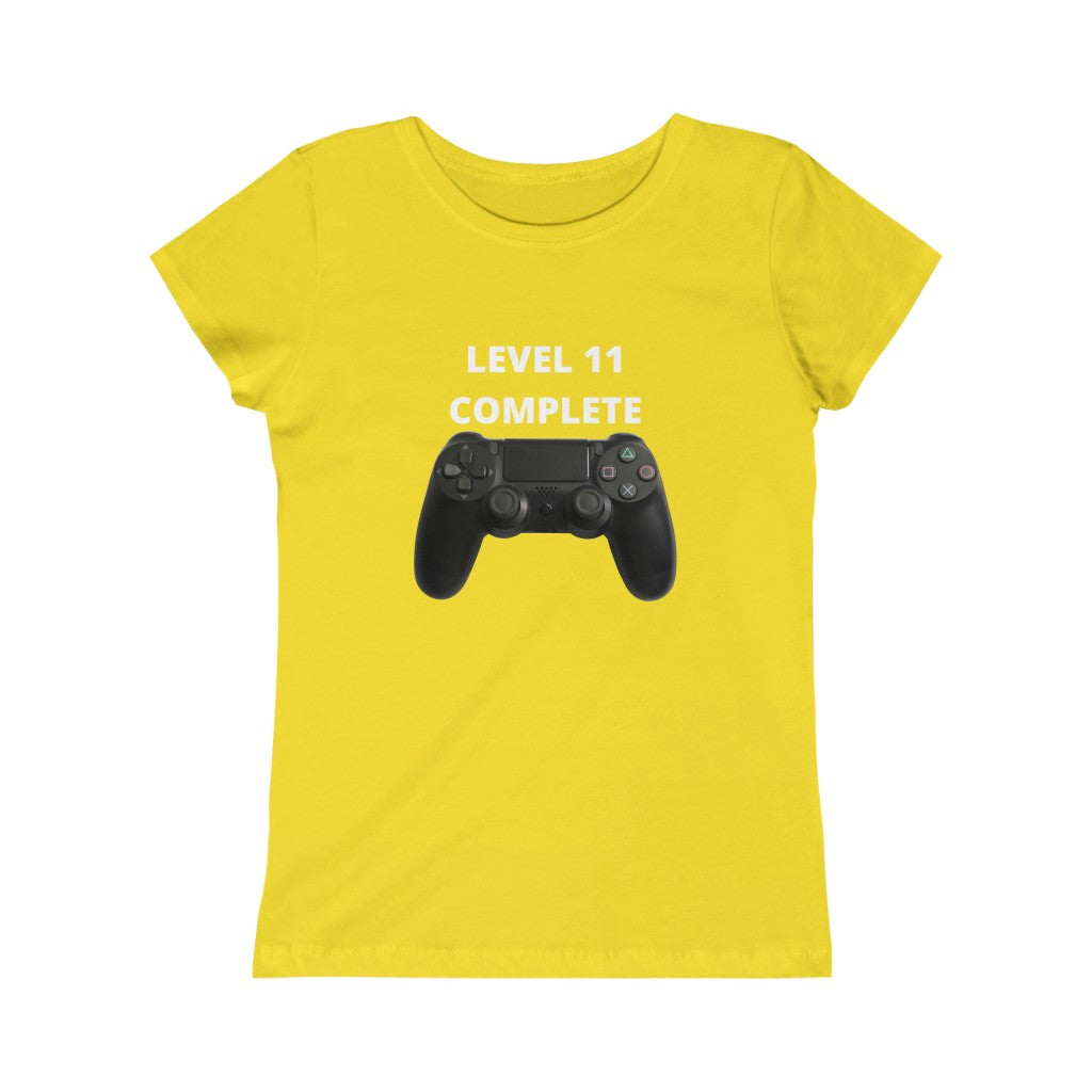 Level 11 Complete (White) Girls Princess Tee