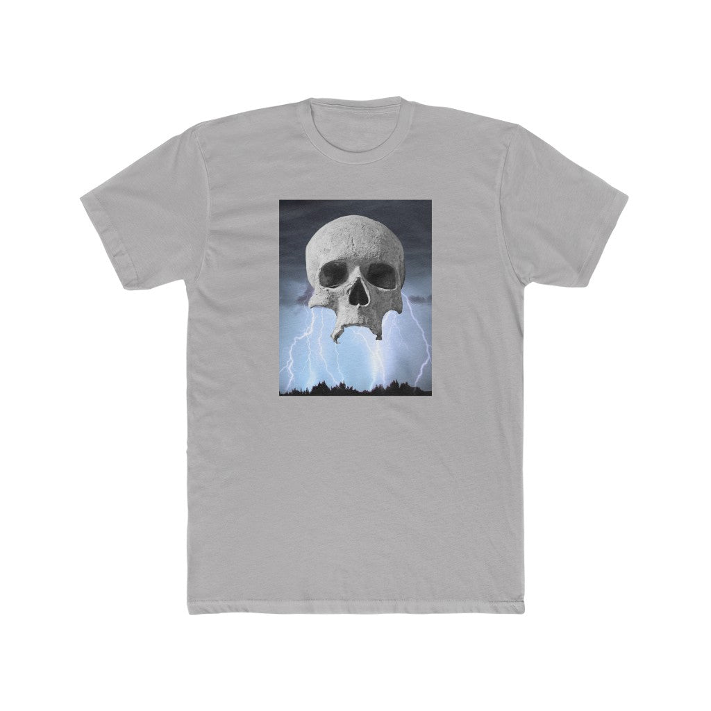 Lightning Skull- Men's Cotton Crew Tee