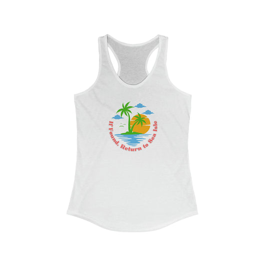 Women's If Found Return to Sea Isle Ideal Racerback Tank