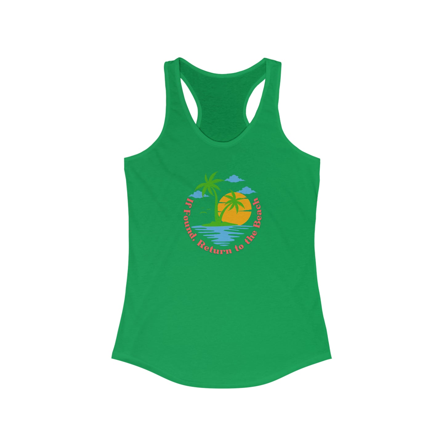 Women's If Found Return to the Beach Ideal Racerback Tank