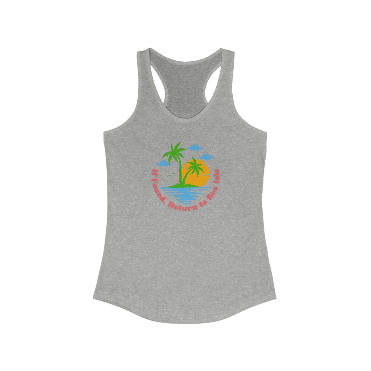 Women's If Found Return to Sea Isle Ideal Racerback Tank