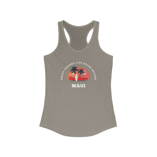 Women's Maui (White) Ideal Racerback Tank