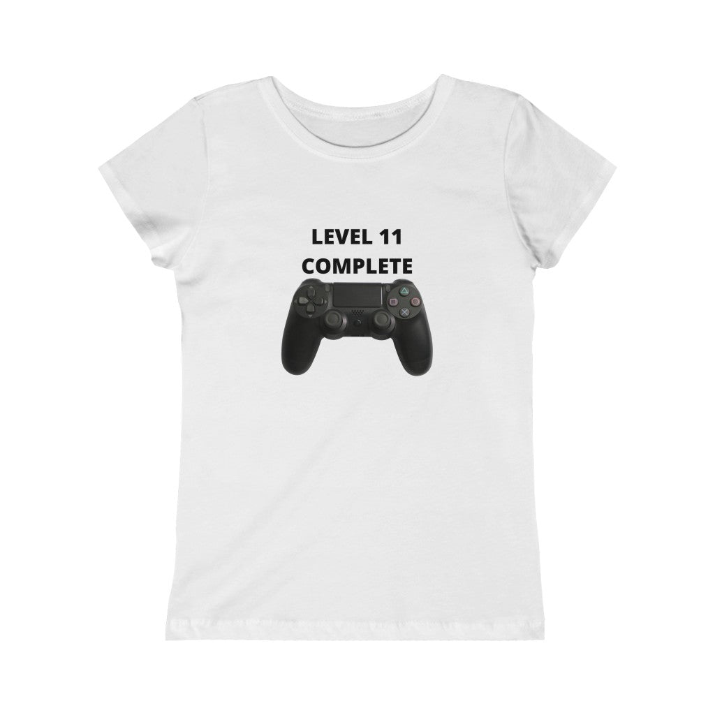 Level 11 Complete (Black) Girls Princess Tee