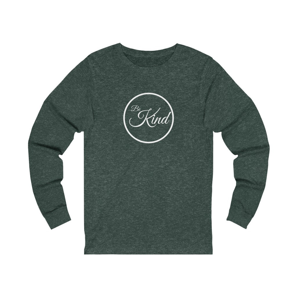 Be Kind (White) Women's Jersey Long Sleeve Tee