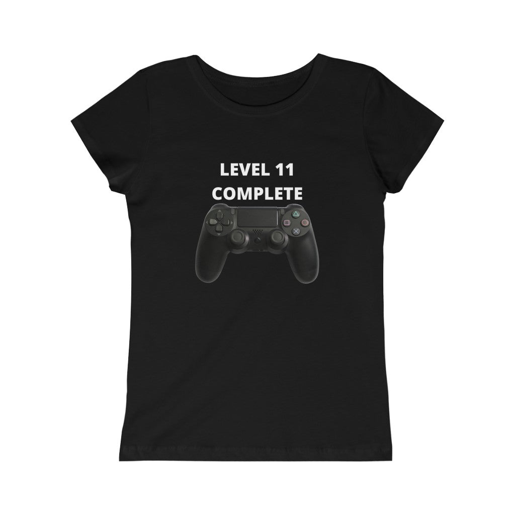 Level 11 Complete (White) Girls Princess Tee