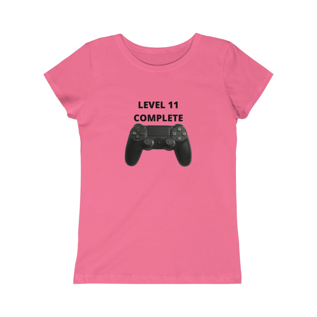 Level 11 Complete (Black) Girls Princess Tee