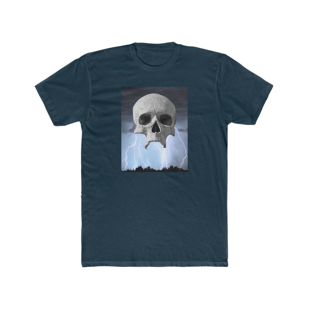 Lightning Skull- Men's Cotton Crew Tee