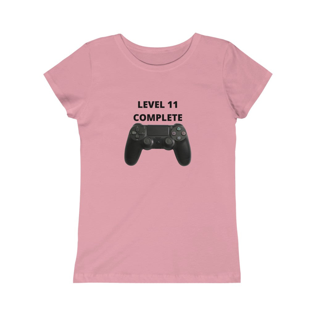 Level 11 Complete (Black) Girls Princess Tee