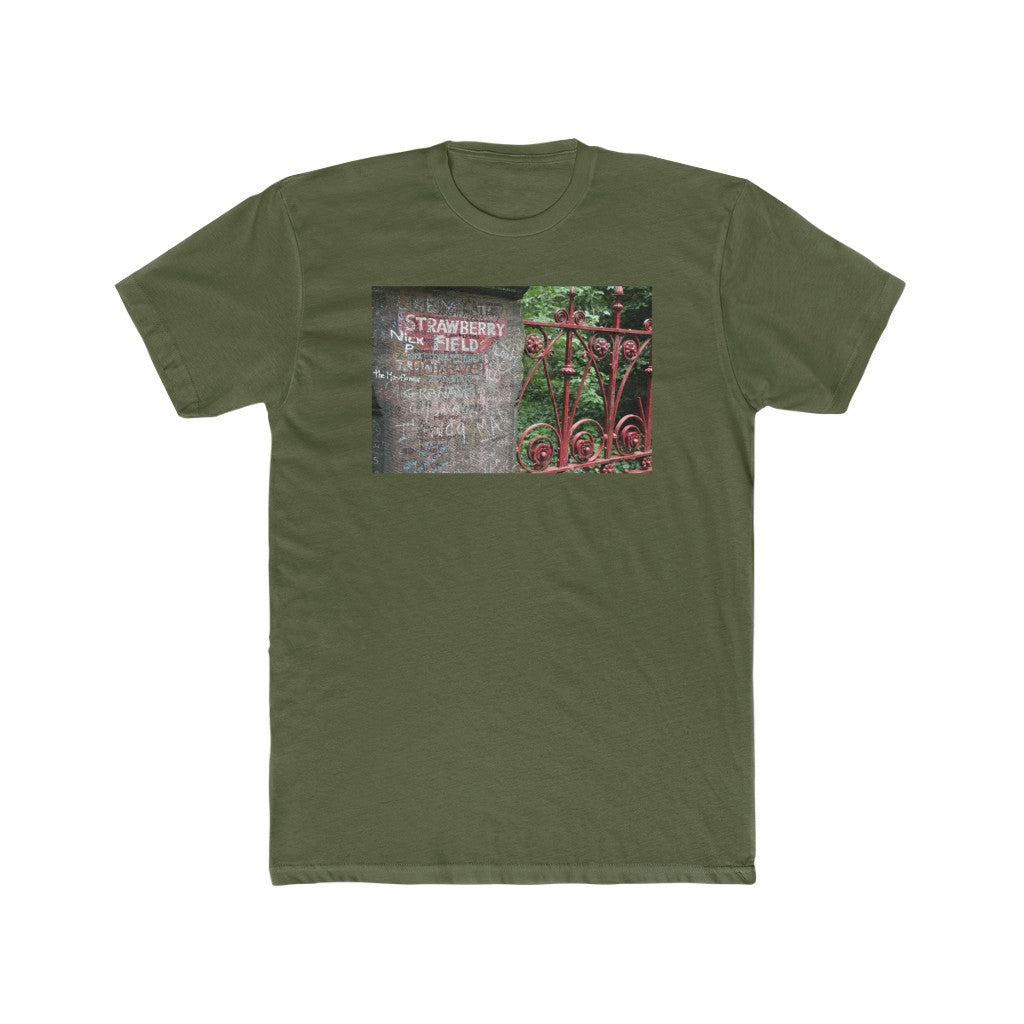 Strawberry Fields- Men's Cotton Crew Tee