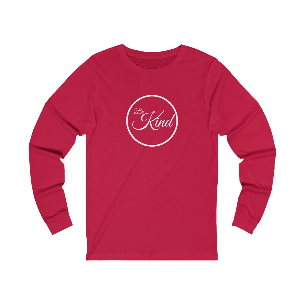 Be Kind (White) Women's Jersey Long Sleeve Tee