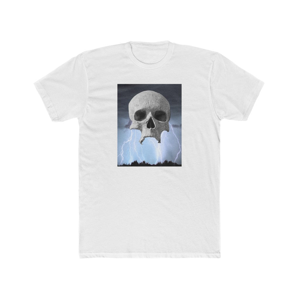 Lightning Skull- Men's Cotton Crew Tee