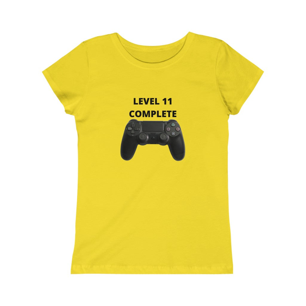 Level 11 Complete (Black) Girls Princess Tee