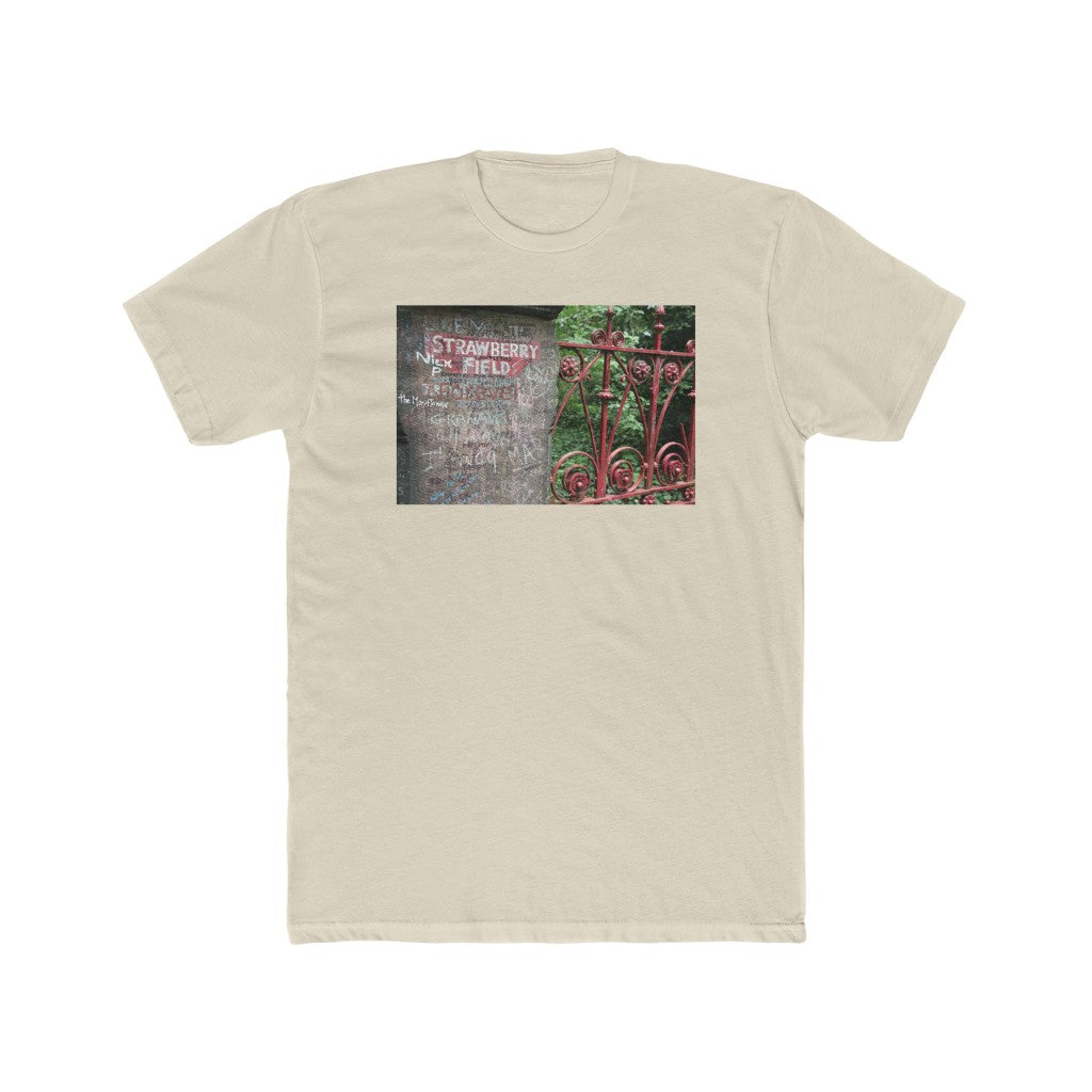 Strawberry Fields- Men's Cotton Crew Tee