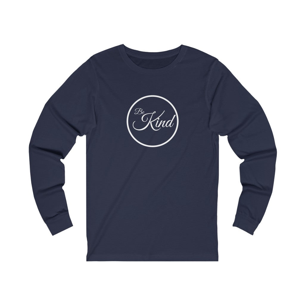 Be Kind (White) Women's Jersey Long Sleeve Tee