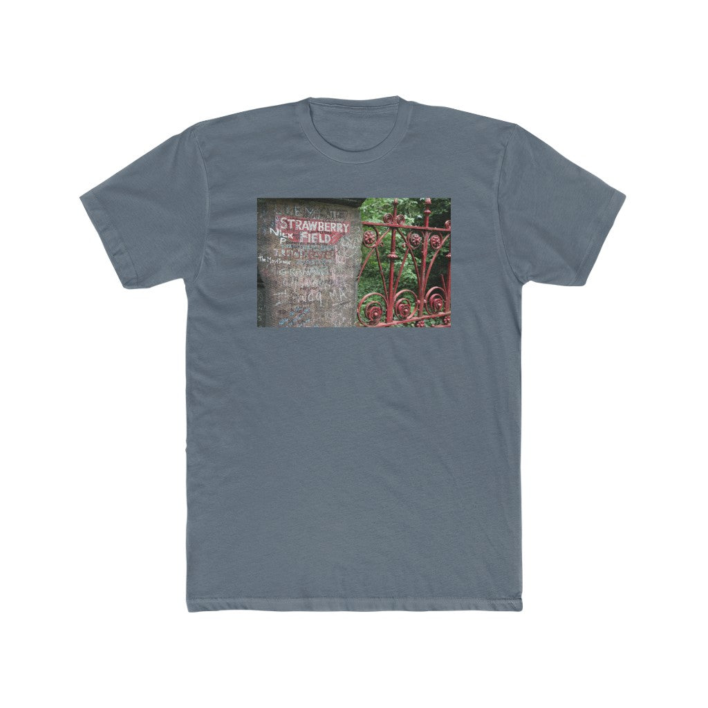 Strawberry Fields- Men's Cotton Crew Tee