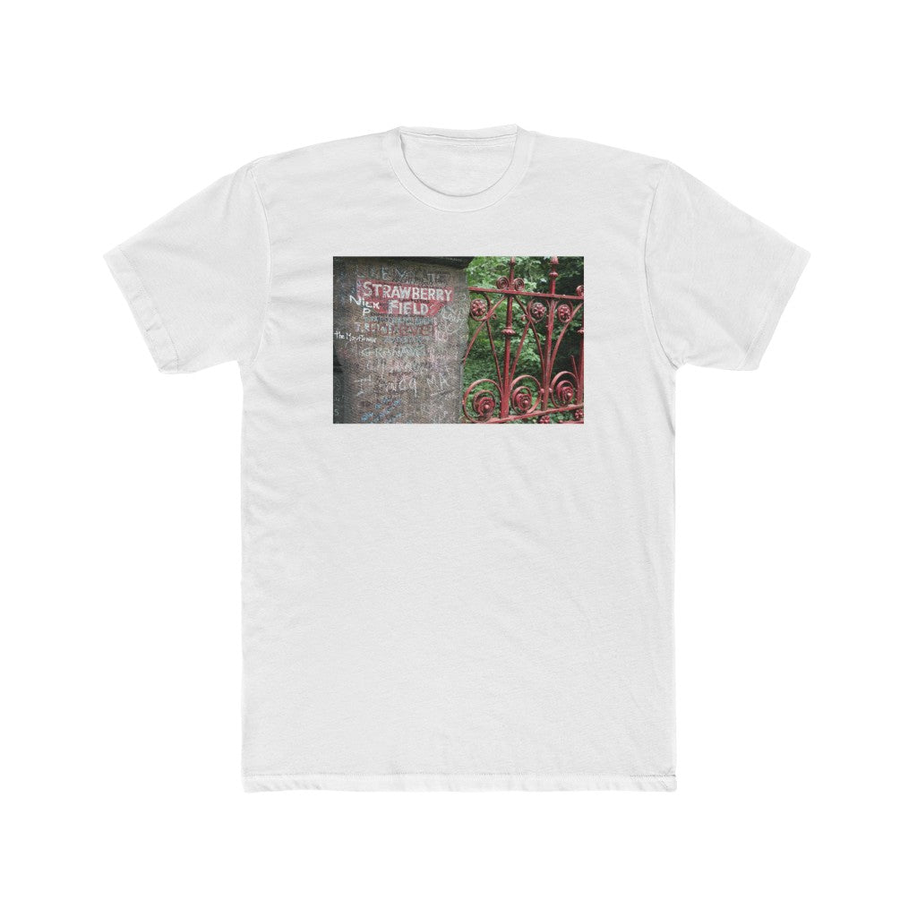 Strawberry Fields- Men's Cotton Crew Tee