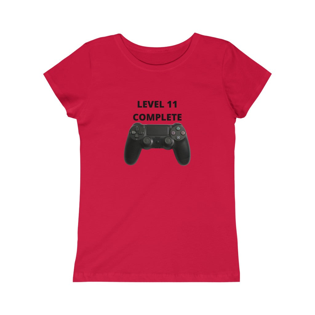 Level 11 Complete (Black) Girls Princess Tee