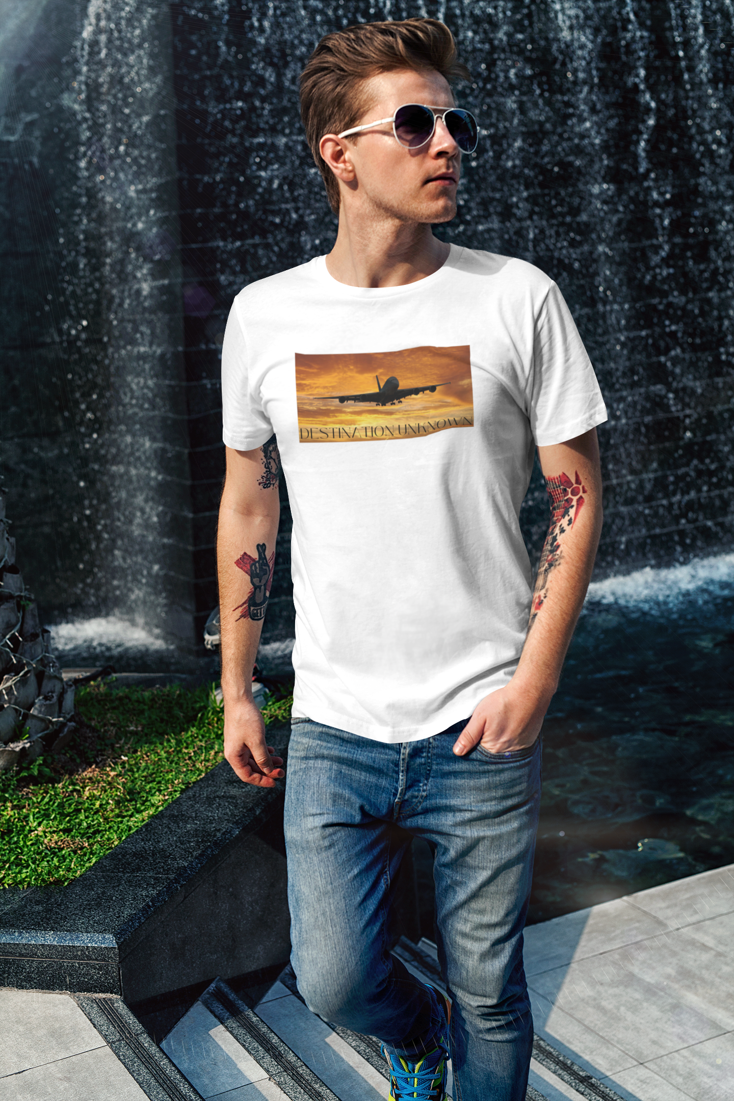 Destination Anywhere- Men's Cotton Crew Tee