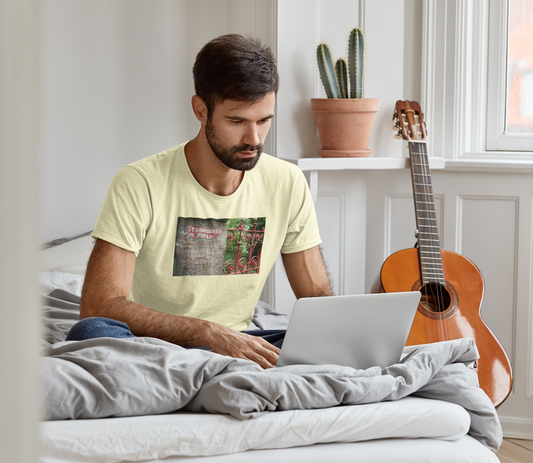 Strawberry Fields- Men's Cotton Crew Tee